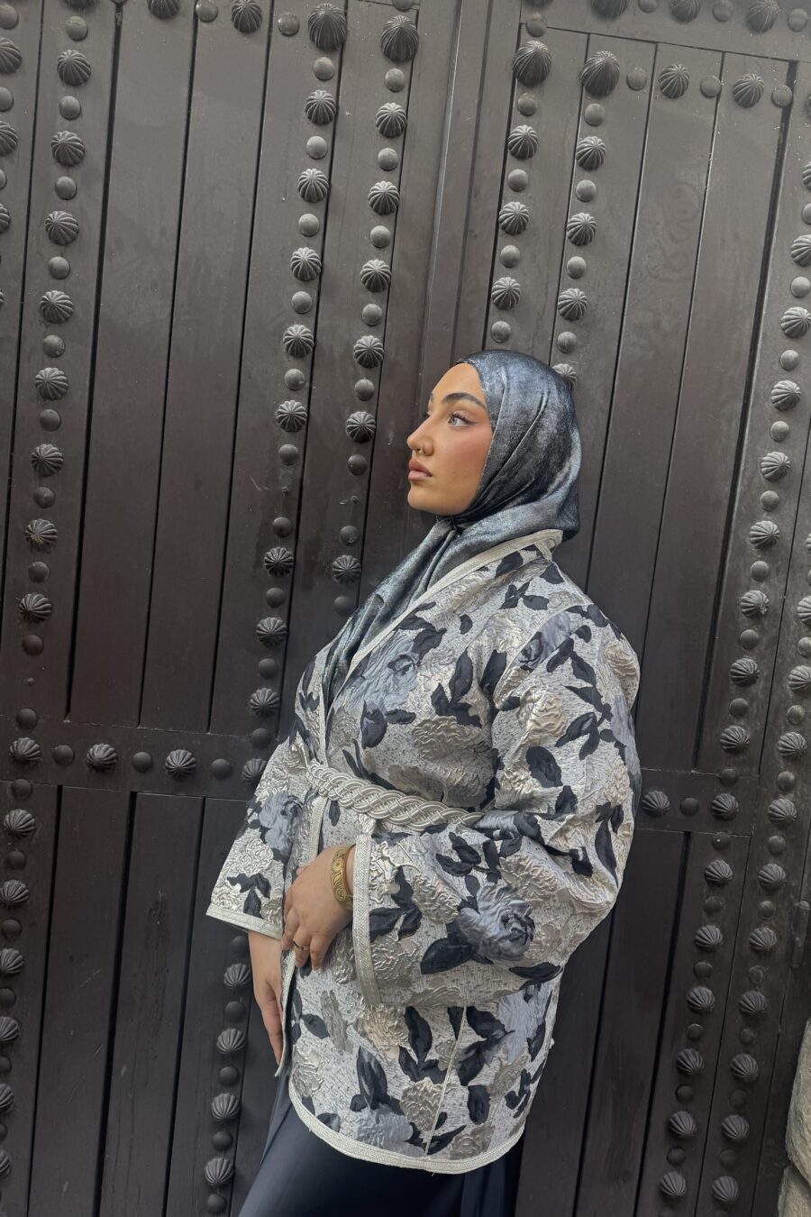 Kimono Brocard argenté